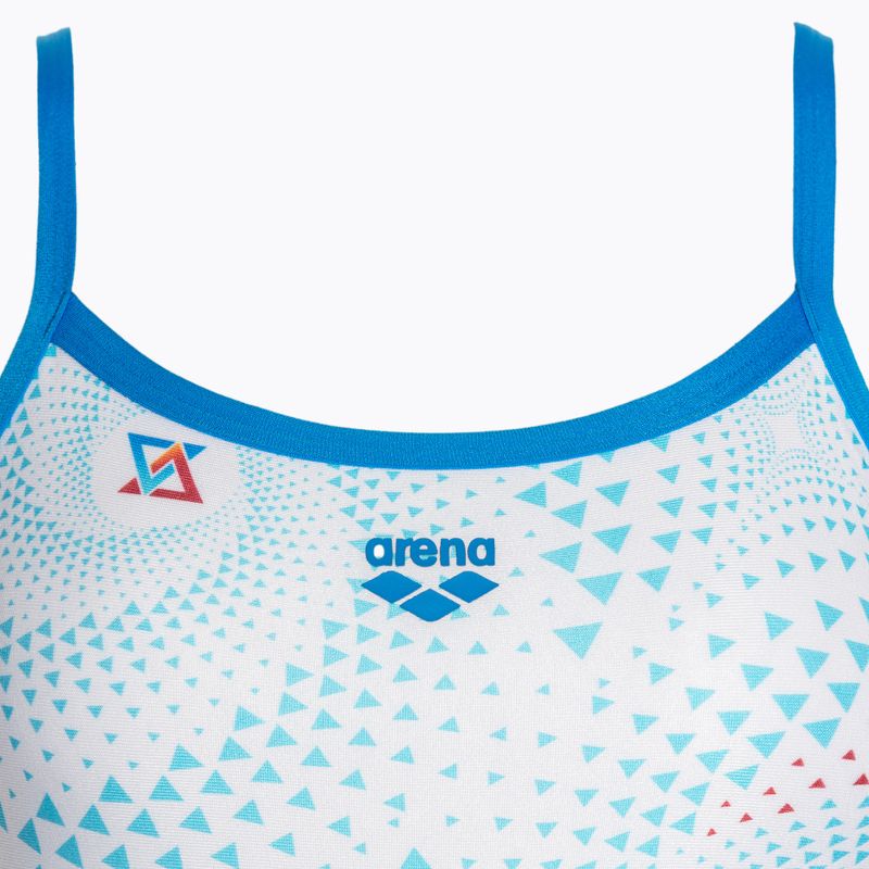 Dámské jednodílné plavky arena Fireflow Challenge back blue river/white multi 3