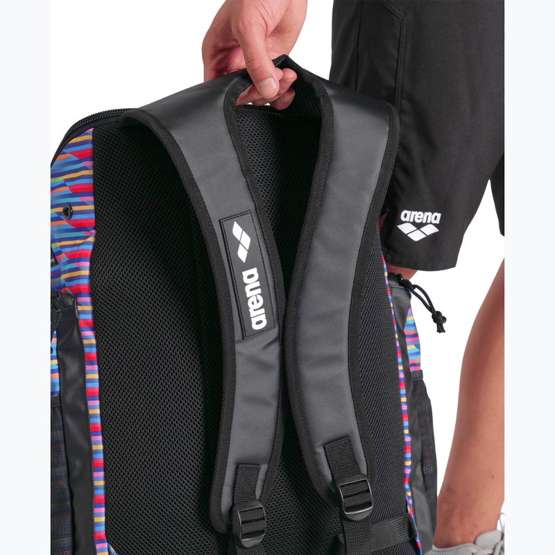 Plavecký batoh Arena Spiky III 45 l Allover racing stripes 6