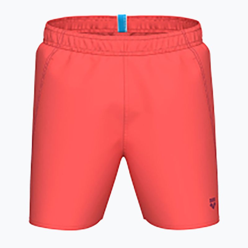 Pánské plavecké šortky arena Fundamentals Boxer R dark purple/calypso coral