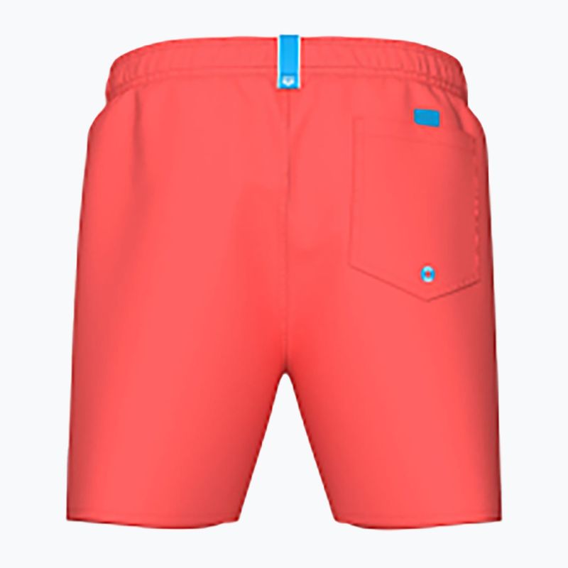 Pánské plavecké šortky arena Fundamentals Boxer R dark purple/calypso coral 2