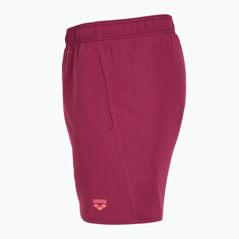 Pánské plavecké šortky arena Fundamentals Boxer R dark purple/calypso coral 3