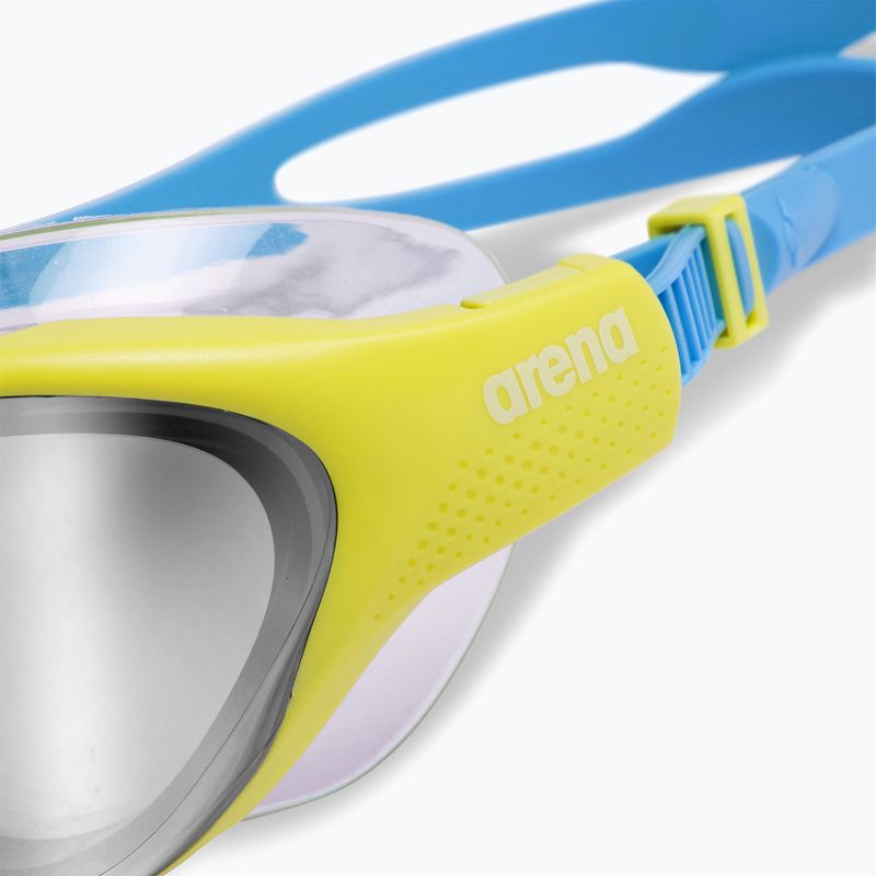 Dětské plavecké brýle Arena The One Mirror Jr silver/soft green/blue cosmo 5