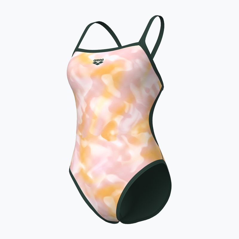 Dámské jednodílné plavky arena Ao Rev Challenge Back multicolor/dark sage 4