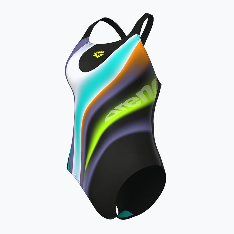 Dámské jednodílné plavky arena Water Fluids Swim Pro Back black multi/black 4