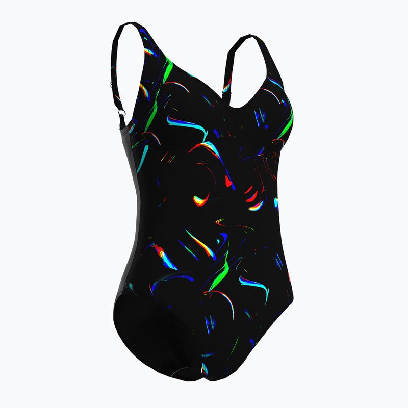 Dámské jednodílné plavky arena Abyss U Back multi black/black 3