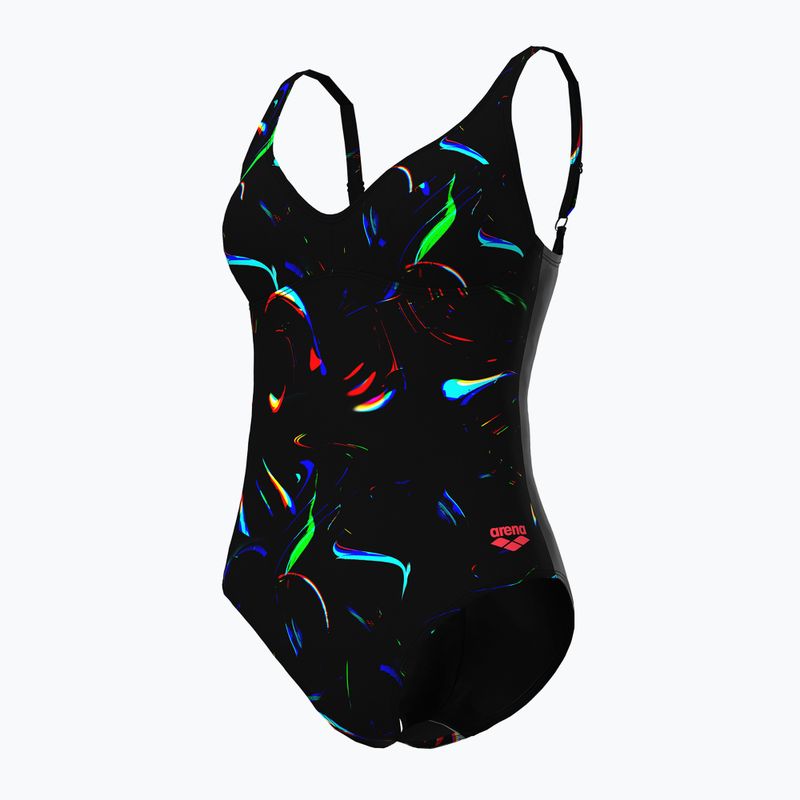 Dámské jednodílné plavky arena Abyss U Back multi black/black 4