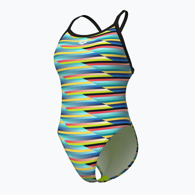 Dámské jednodílné plavky arena Racing Stripe Xcriss Cross black multi/black 4