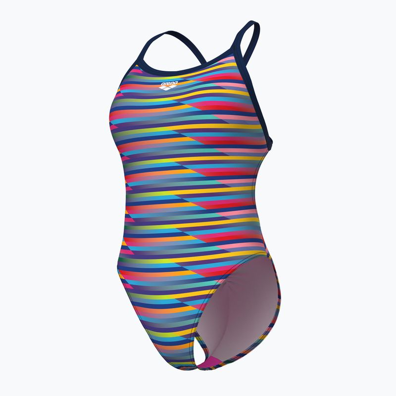 Dámské jednodílné plavky arena Racing Stripe Xcriss Cross navy multi/navy 4