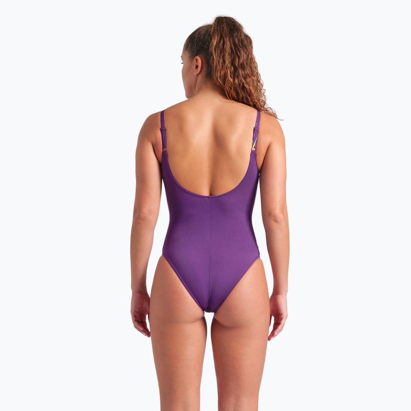 Dámské jednodílné plavky arena Abyss U Back multi plum/plum 7