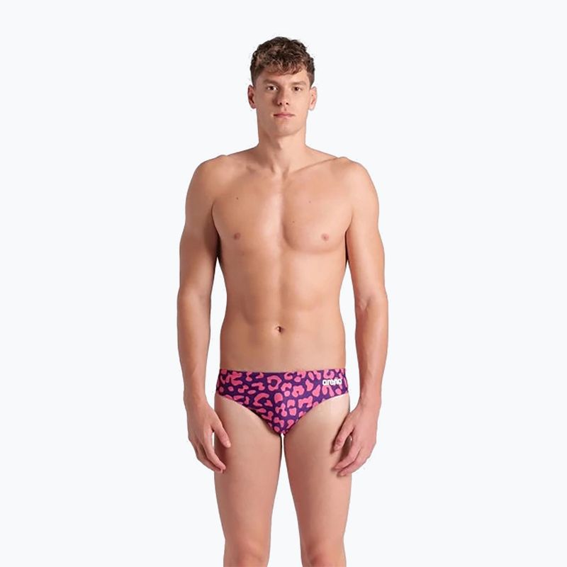 Pánské plavky Arena Printed Swim Briefs fuchsia multi 4