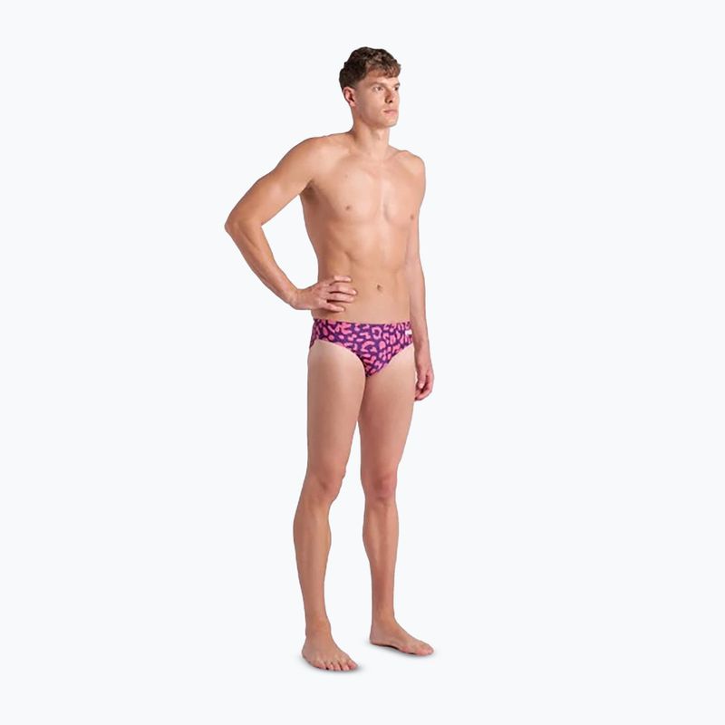 Pánské plavky Arena Printed Swim Briefs fuchsia multi 5