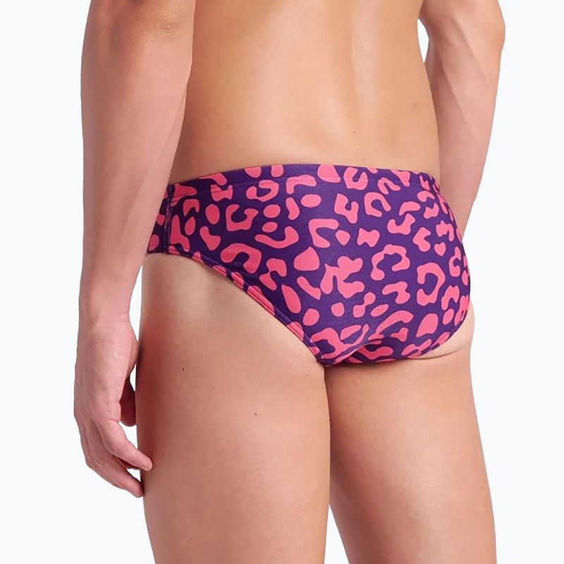 Pánské plavky Arena Printed Swim Briefs fuchsia multi 8