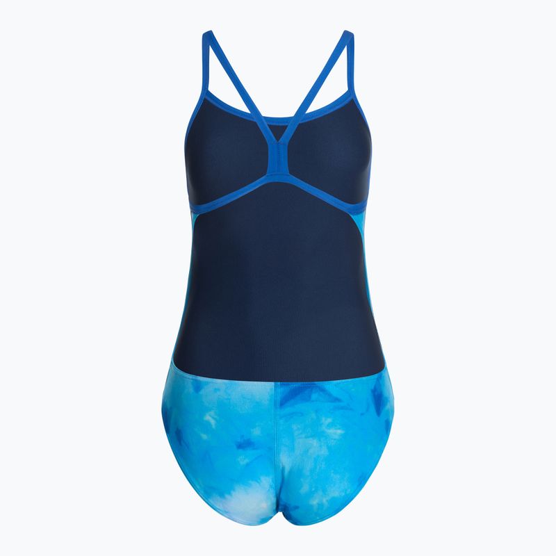 Dámské jednodílné plavky arena Tie-Dye Challenge Back Allover blue multi/royal 3