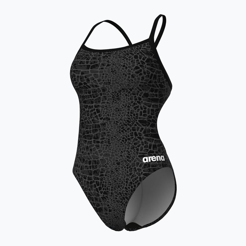 Dámské jednodílné plavky Arena Snake Skin Challenge black/team black 4