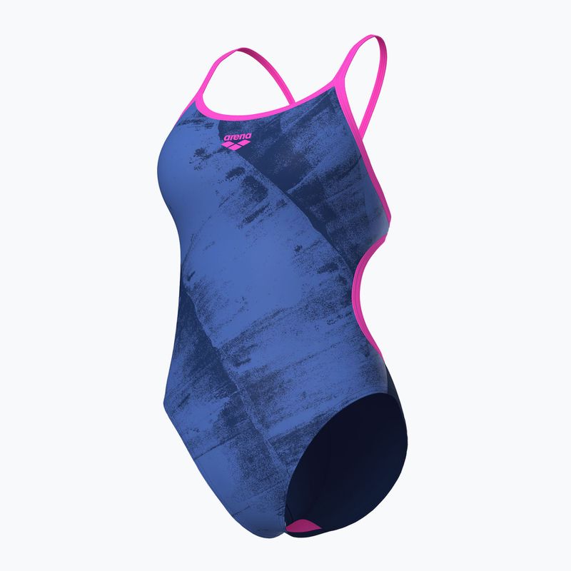 Dámské jednodílné plavky Arena Arch Lace Back multi blue/navy/shocking pink 4