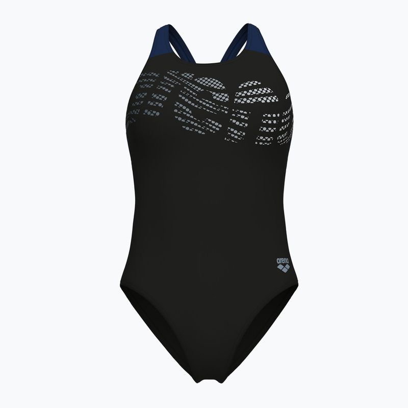 Dámské jednodílné plavky Arena Flowing V Back black/navy