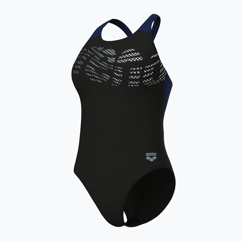 Dámské jednodílné plavky Arena Flowing V Back black/navy 4