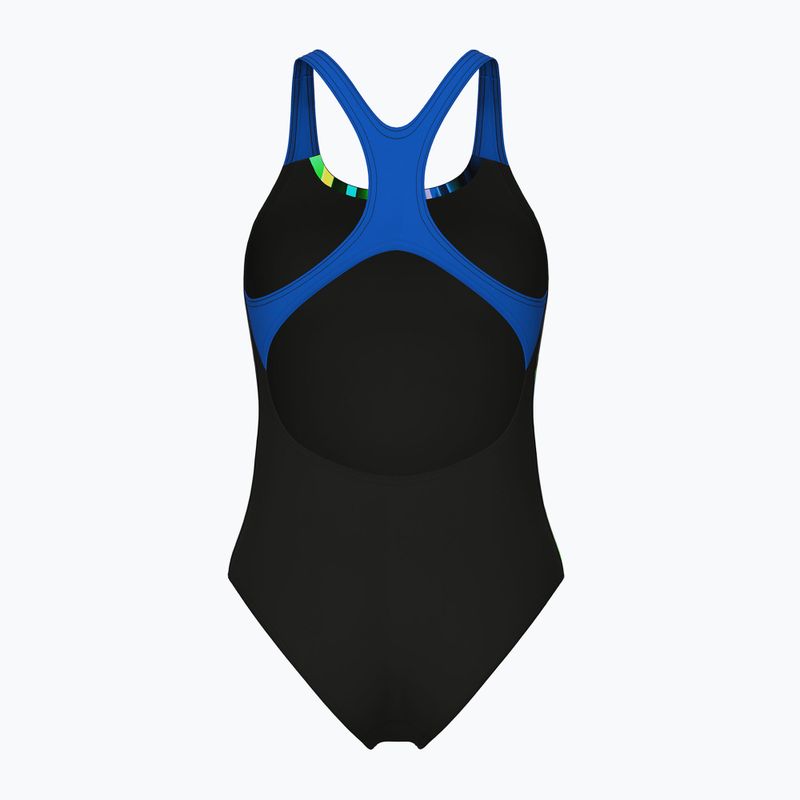 Dámské jednodílné plavky Arena Bloom Swim Pro Back Lb multi black/black/blue china 2