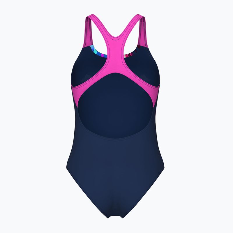 Dámské jednodílné plavky Arena Bloom Swim Pro Back Lb multi navy/navy/shocking pink 2