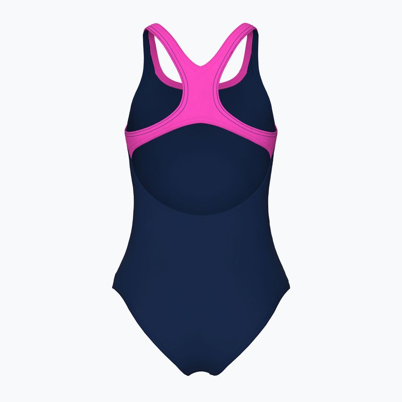 Dámské jednodílné plavky Arena Logo Swim Pro navy/shocking pink 2