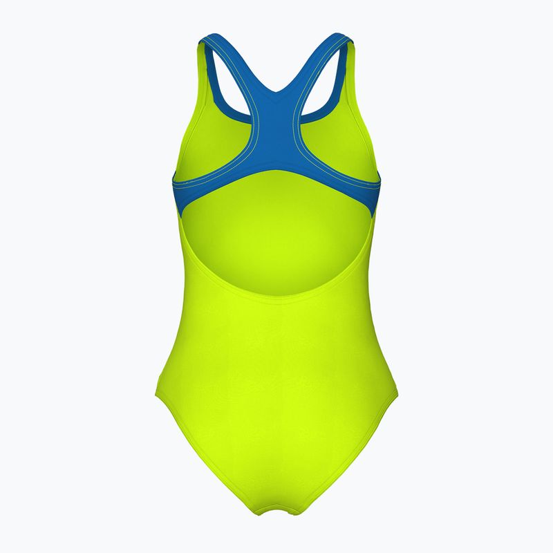 Dámské jednodílné plavky Arena Logo Swim Pro artic lime/blue china 2