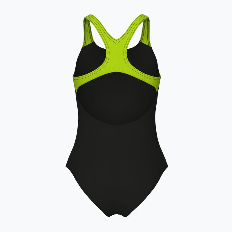 Dětské jednodílné plavky Arena Sound Track Swim Pro Back black/artic lime 2