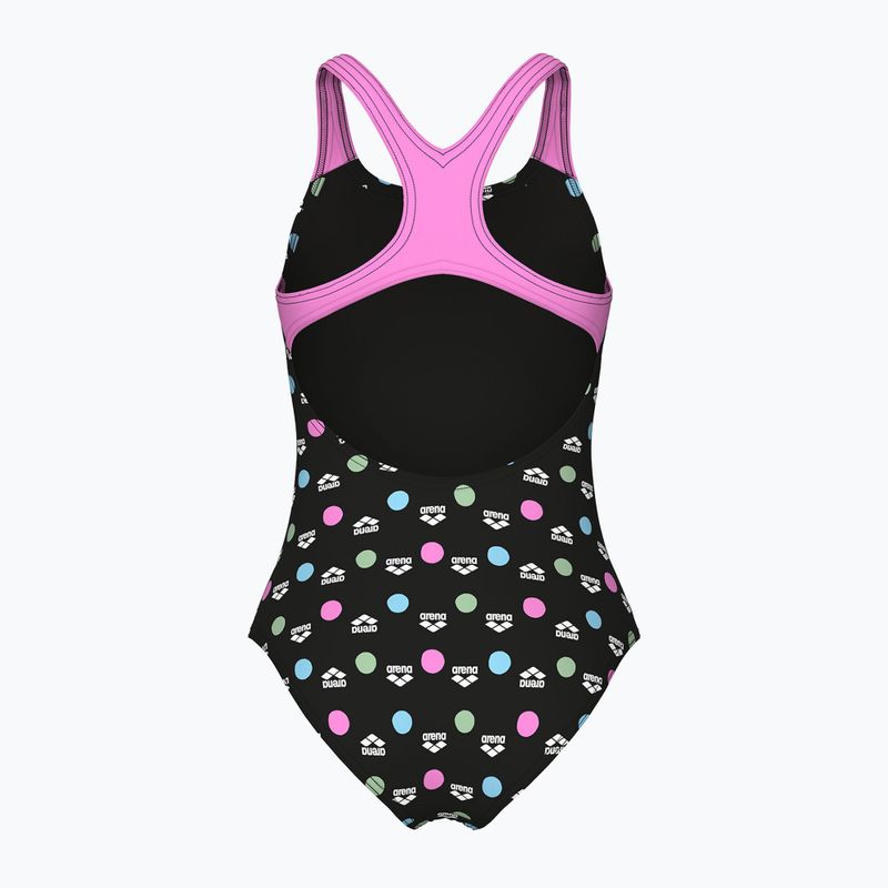 Dětské jednodílné plavky Arena Multiple Dot Swim Pro Back multi black/orchid 2