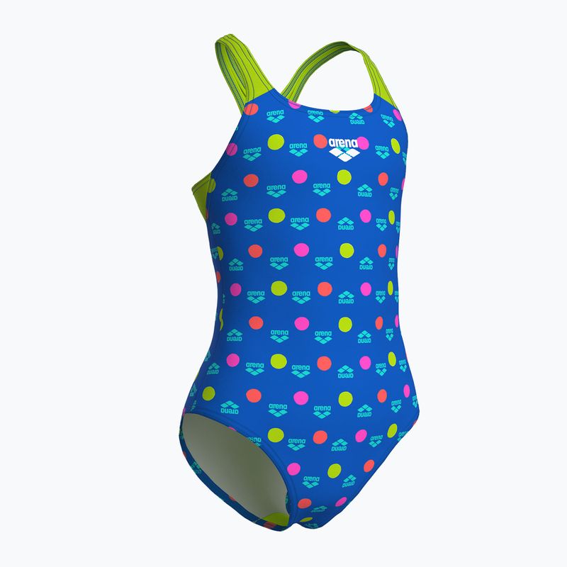 Dětské jednodílné plavky Arena Multiple Dot Swim Pro Back multi blue/artic lime 3