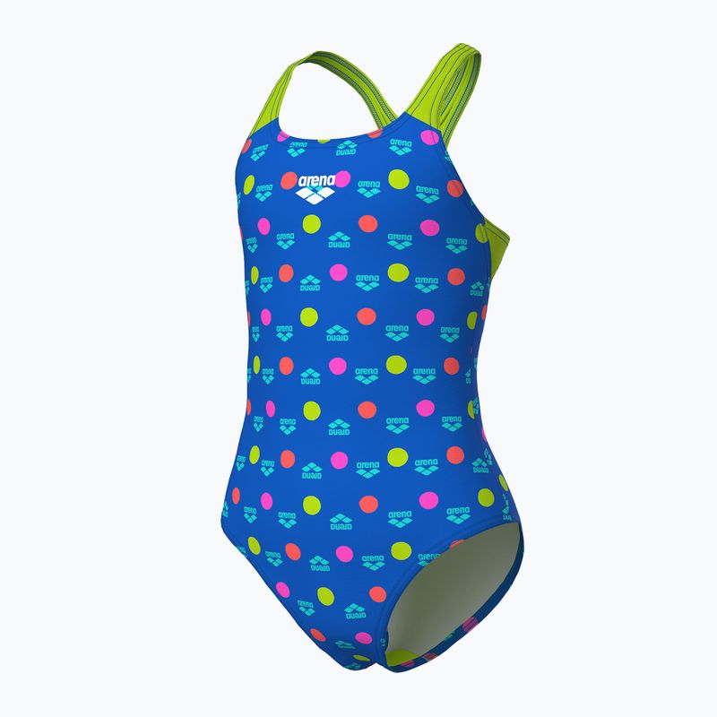Dětské jednodílné plavky Arena Multiple Dot Swim Pro Back multi blue/artic lime 4