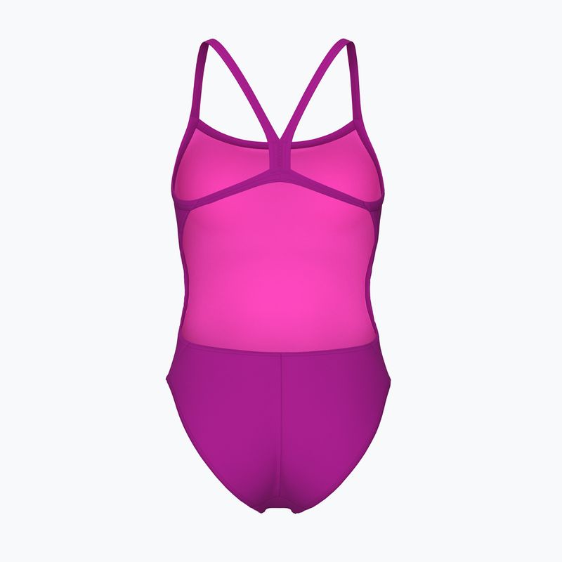 Dámské jednodílné plavky Arena Team Swimsuit Challenge Solid very fuchsia/team green 2