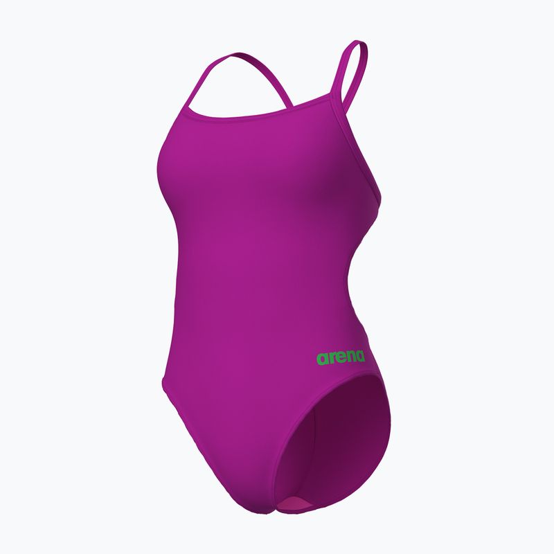 Dámské jednodílné plavky Arena Team Swimsuit Challenge Solid very fuchsia/team green 3