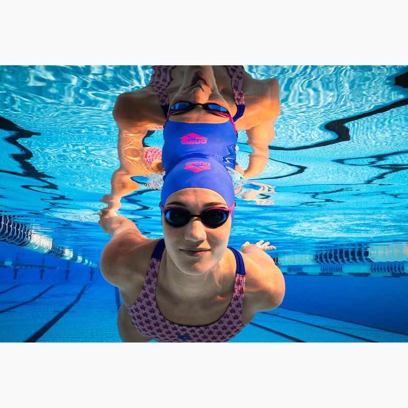 Plavecká čepice Arena Big Logo neon blue/shocking pink/yellow star 8