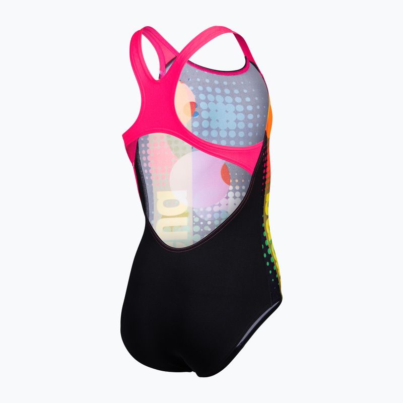 Dětské jednodílné plavky arena Dots Swim Pro Back black multi/black/shocking pink 4