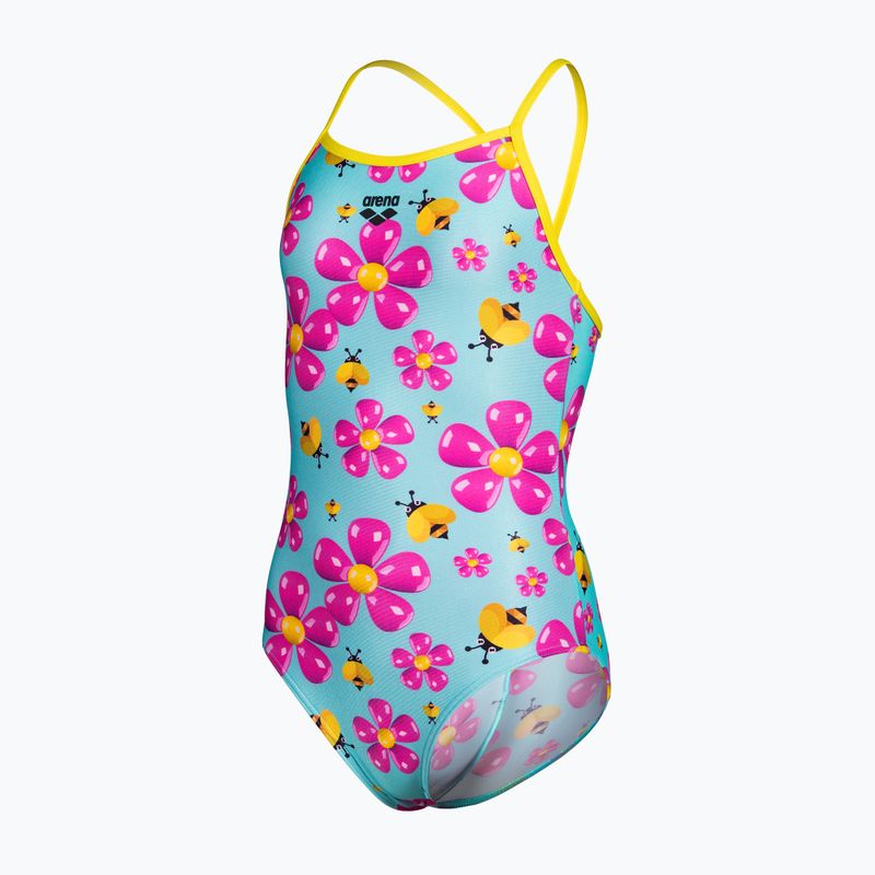 Dětské jednodílné plavky arena Spring Lightdrop Back water multi/yellow star 3