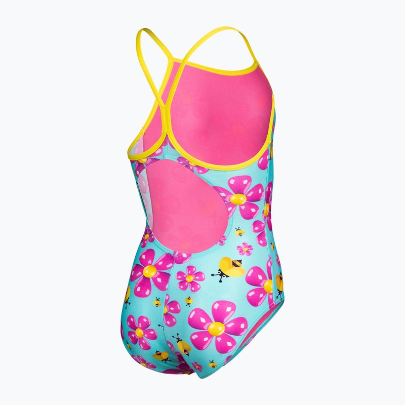Dětské jednodílné plavky arena Spring Lightdrop Back water multi/yellow star 4