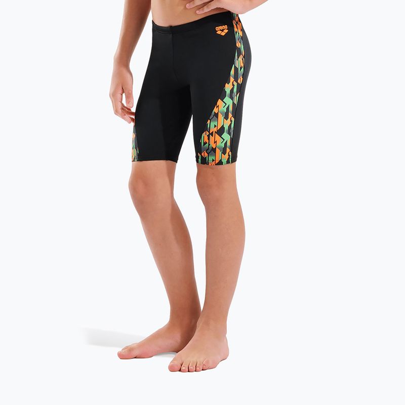 Dětské plavky Arena Print Swim black/orange multi 5