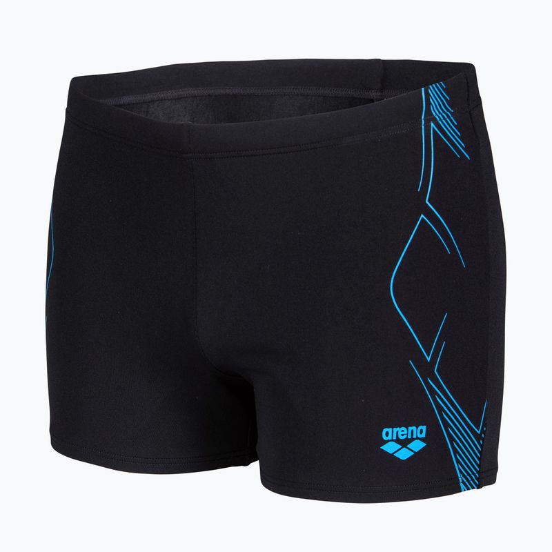 Pánské plavecké boxerky arena Graphic Swim Short black/turquoise 3