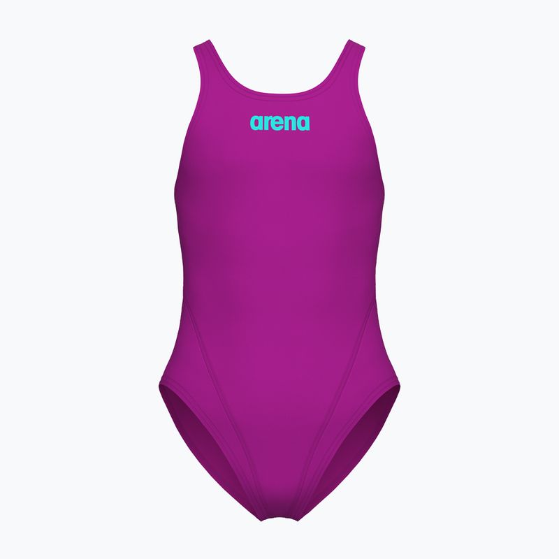 Dětské jednodílné plavky Arena Team Swim Tech Solid very fuchsia/water