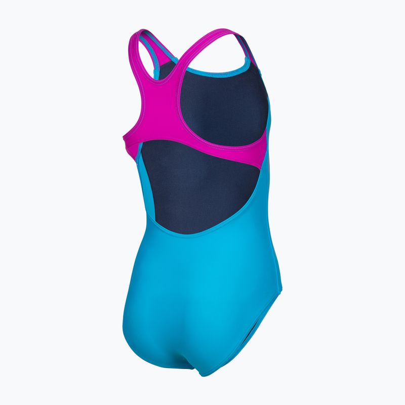 Dětské jednodílné plavky arena Kikko Swim Pro Back turquoise/very fuchsia 4