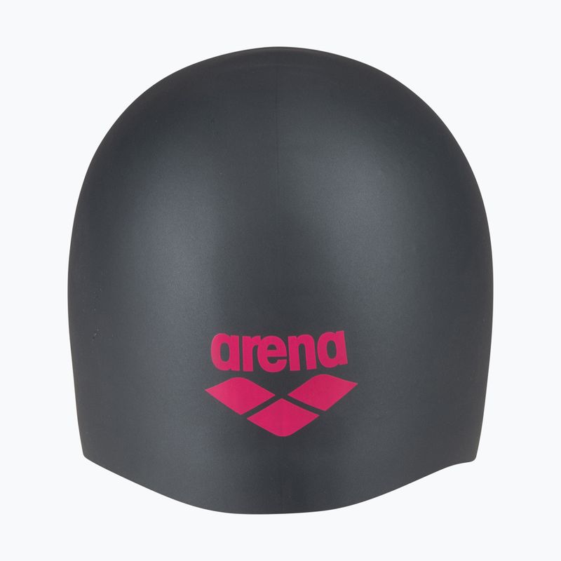 Plavecká čepice arena Long Hair asphalt/pink 3