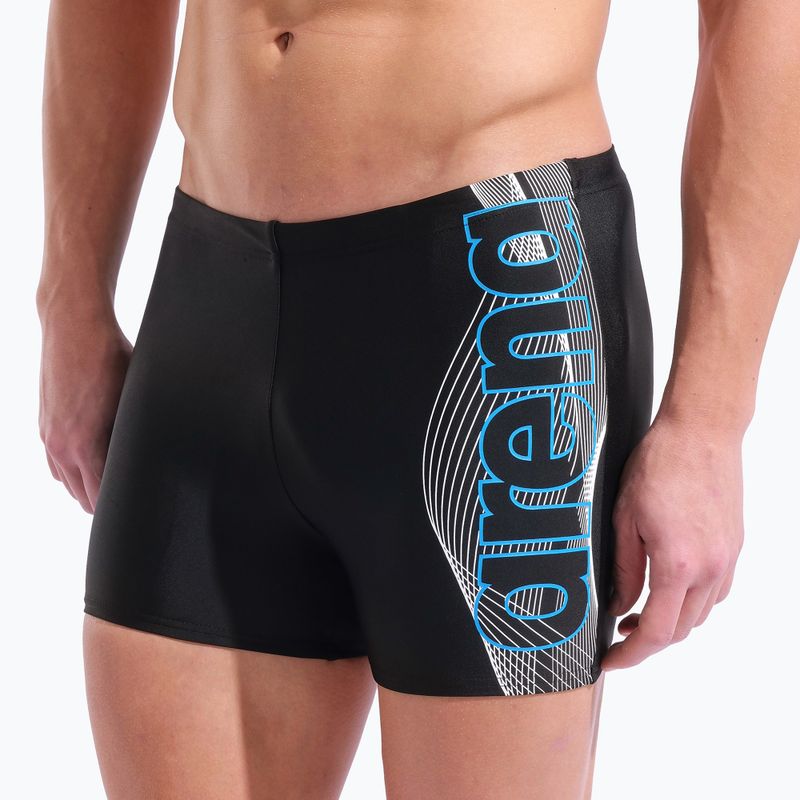 Pánské plavecké boxerky arena Basic Swim Short black/turquoise 8