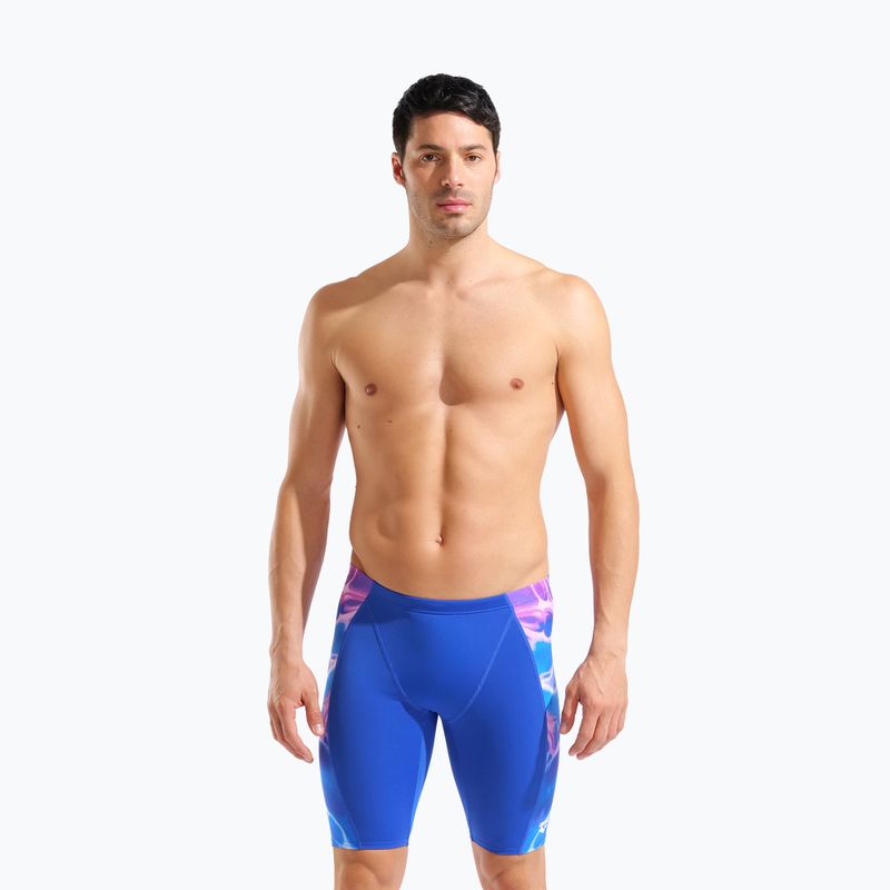 Pánské plavecké jammery arena Earth Swim Jammer neon blue/neon blue multi 5