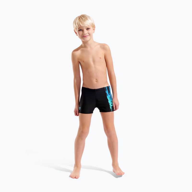 Chlapecké plavecké boxerky arena Loud Swim Short black/black multi 6