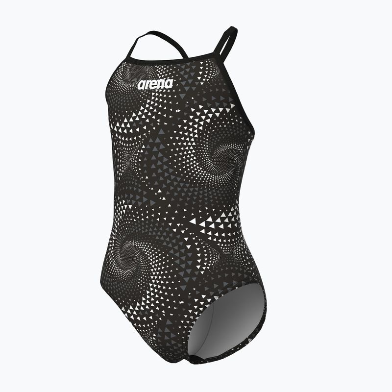 Dětské jednodílné plavky arena Fireflow Lightdrop Back black/team black 3