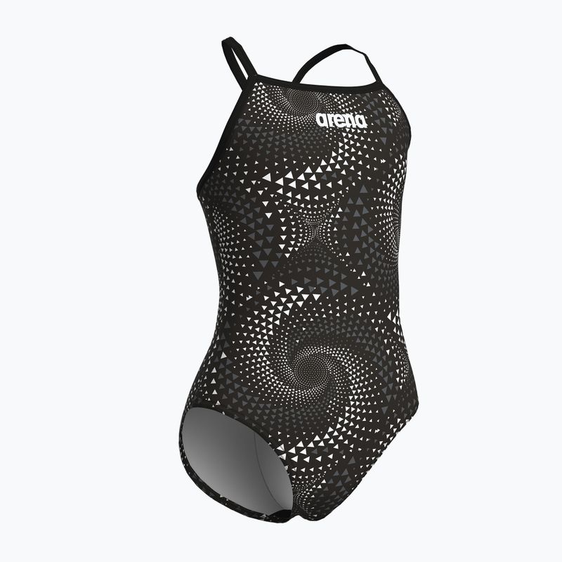 Dětské jednodílné plavky arena Fireflow Lightdrop Back black/team black 4