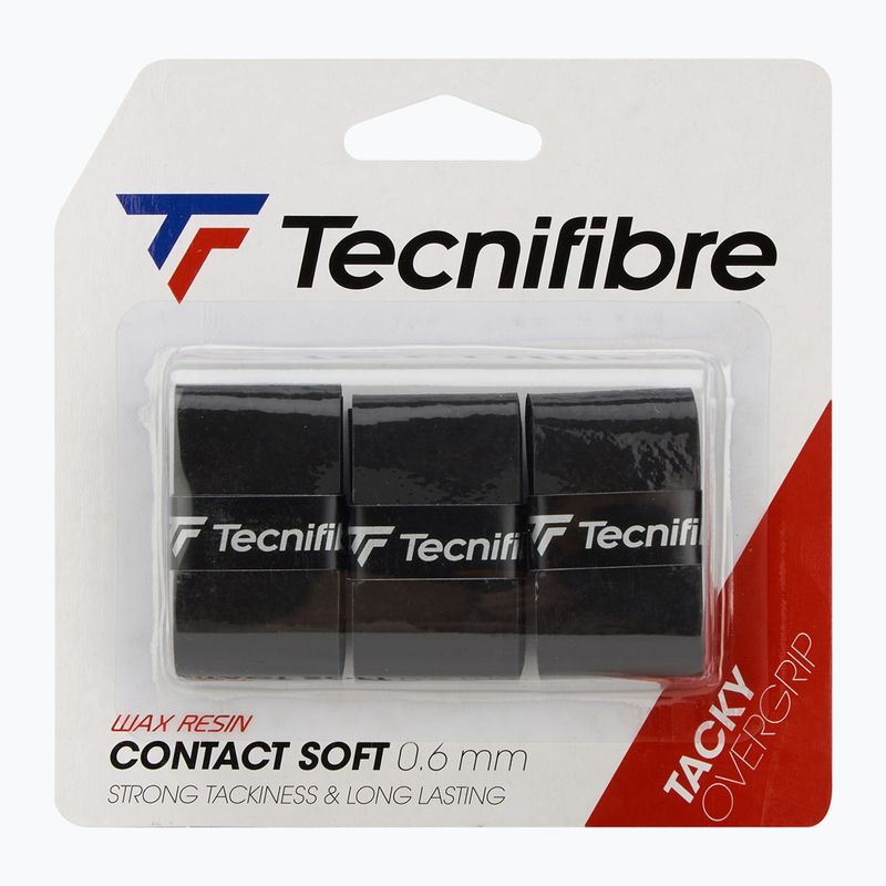 Omotávky na tenisovou raketu Tecnifibre Contact Soft 12 ks black