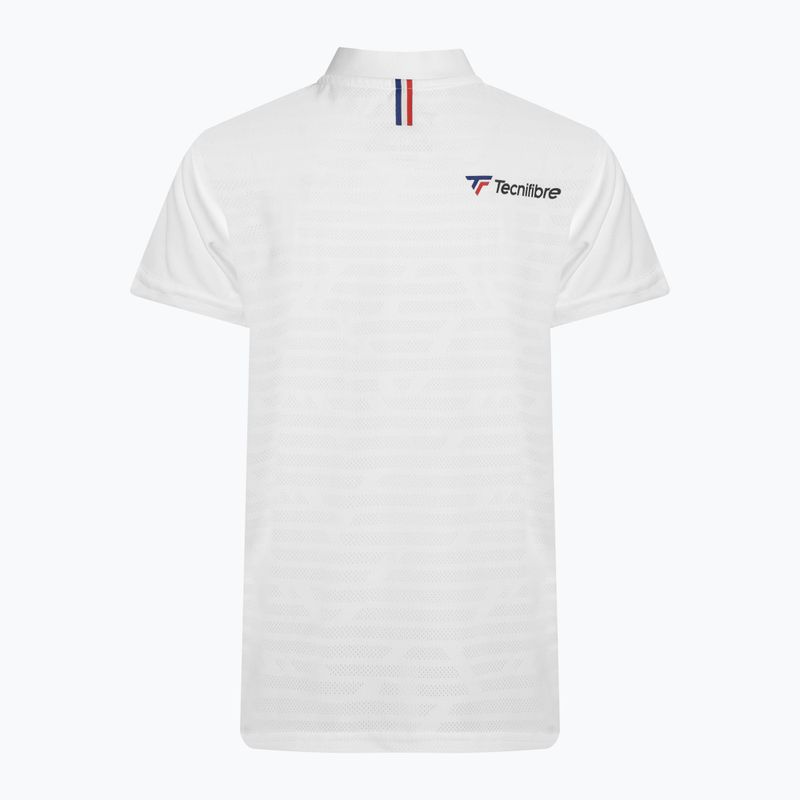 Dětské tenisové tričko Tecnifibre Polo white 22F3VE F3 2