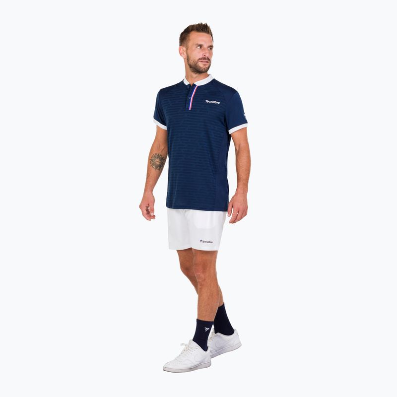 Pánské tenisové tričko Tecnifibre Polo blue 22F3PO F3 3