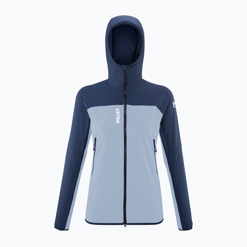 Dámská softshellová bunda Millet Fusion XCS Hoodie iceberg/saphir