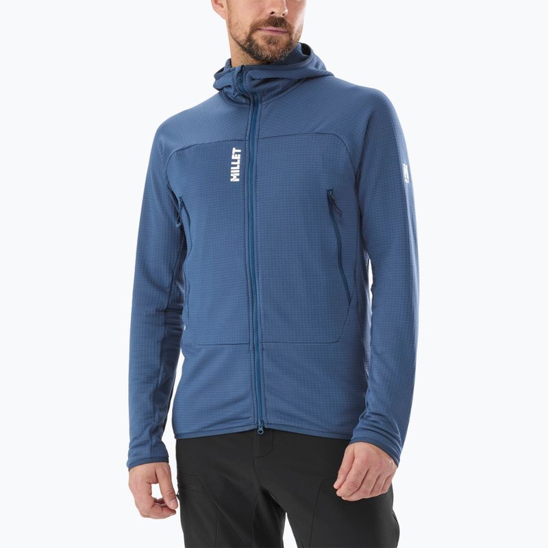 Pánská mikina Millet Fusion Grid Hoodie dark denim